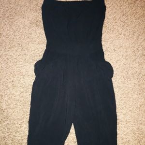 Papaya Black Strapless Romper
